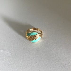 Gold and Teal Ring
